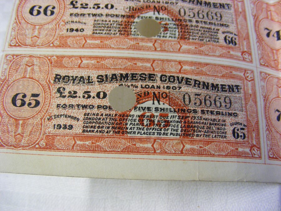 A Royal Siamese Government Bond, etc. - Image 12 of 16