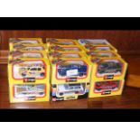 A large selection of boxed Burago die-cast vehicle