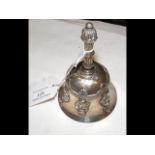 A silver table bell - London 1910 - maker Comyns -