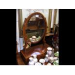 Serpentine fronted antique toilet mirror