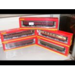 Boxed Hornby coach, together with four others