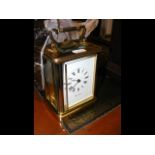 A Mappin & Webb brass cased carriage clock - 16cm