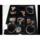 Various silver jewellery