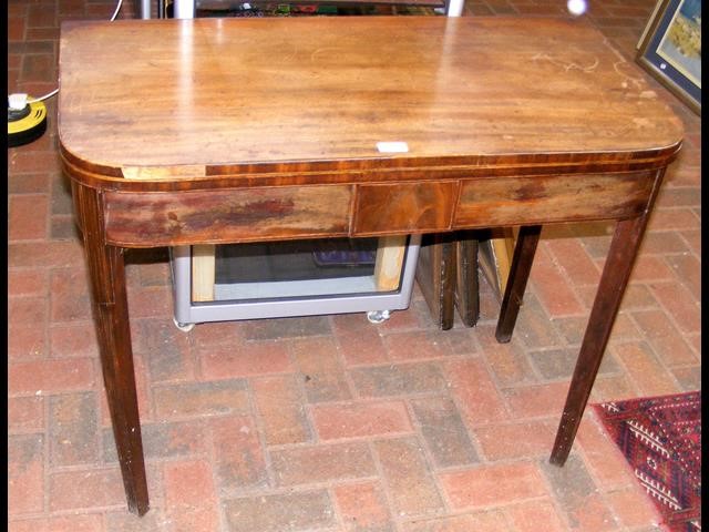 Antique fold-over table