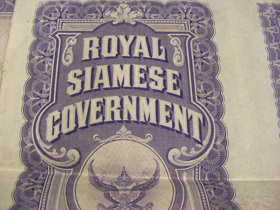 A Royal Siamese Government Bond, etc. - Image 9 of 16