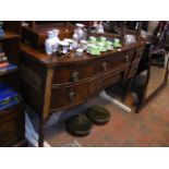 Antique mahogany bow fronted sideboard