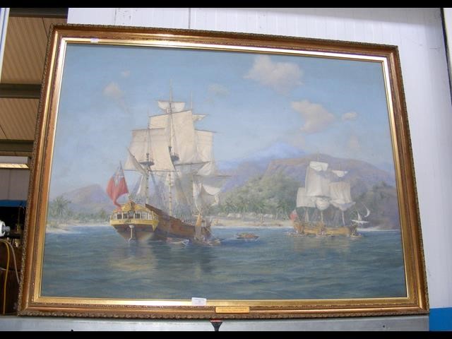 SIDNEY FEVER - oil on canvas of the "Resolution and