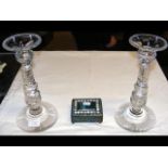 A near pair of 19th century glass candlesticks - 2