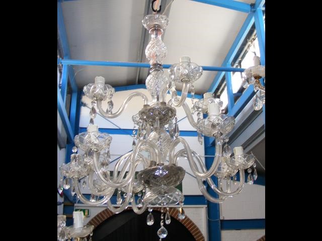 Multi branch crystal drop ceiling light