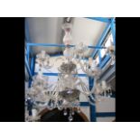 Multi branch crystal drop ceiling light