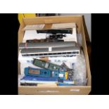 A box containing coach and rolling stock parts