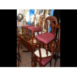 Set of five antique style dining chairs
