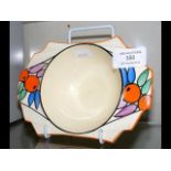 A Clarice Cliff Bizarre patterned bowl with orange