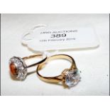 A 9ct gold dress ring and one other