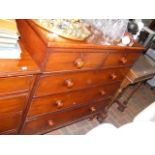 Victorian mahogany chest of two short and three lo