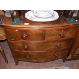 Victorian mahogany bow fronted chest of drawers