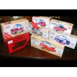 Boxed Corgi Fire Engine, together with three other