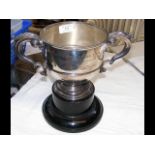 A two handled silver presentation trophy by Mappin