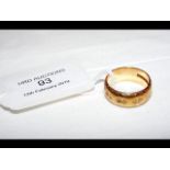 A gold wedding band