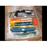 A box containing coach and rolling stock parts