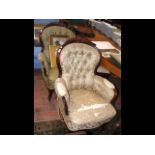 Two Victorian armchairs for restoration