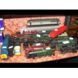 Various unboxed locomotives and other