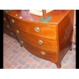 A 19th century mahogany bow front chest of drawers