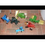 Die-cast model tractors, including boxed John Deer