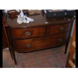 Antique mahogany bow fronted sideboard