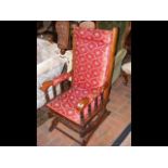 An antique rocking chair