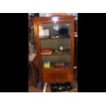 Edwardian display cabinet with galleried top