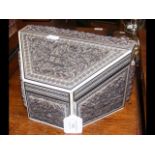 Anglo Indian style stationery box - 24cm