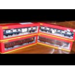 Four boxed Hornby Carriages R4529 and other