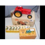 Eight John Deere Miniature Toy Tractors in origina