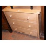 A three drawer chest