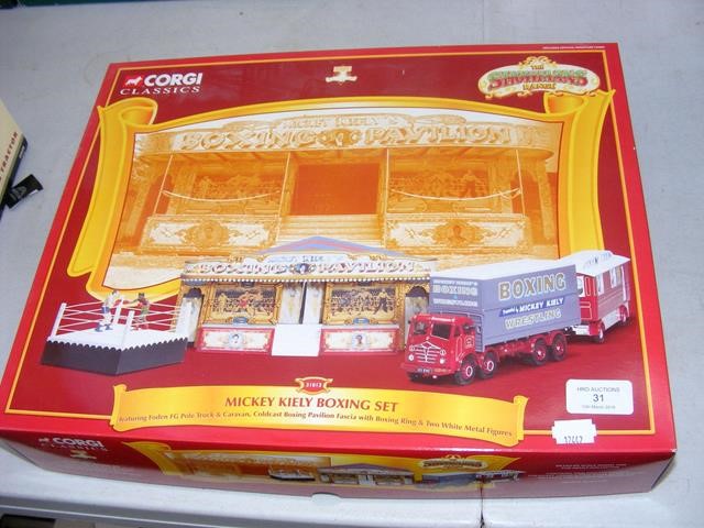 A boxed Corgi Classics Mickey Kiely Boxing Set