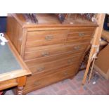 An antique chest of drawers