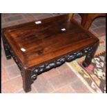 A small oriental hardwood table - 50cm