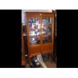 A two door Edwardian display cabinet