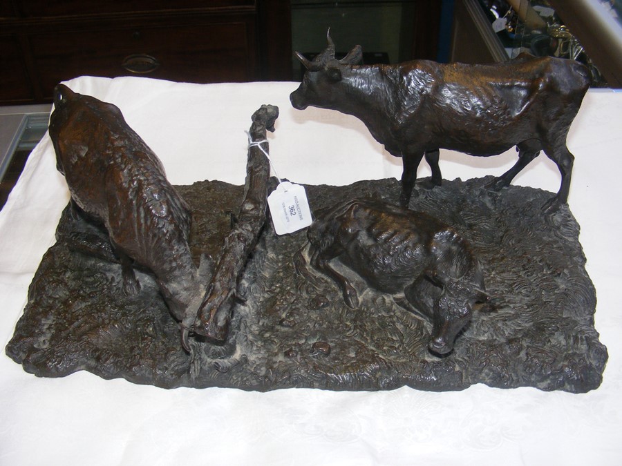 An antique bronze group by Jean Baptiste Berre - d - Image 2 of 10