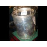 A silver tea caddy