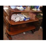 A Victorian mahogany three tier dumb waiter