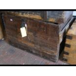 A smaller pine travelling chest - width 98cm