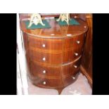 Antique half round commode