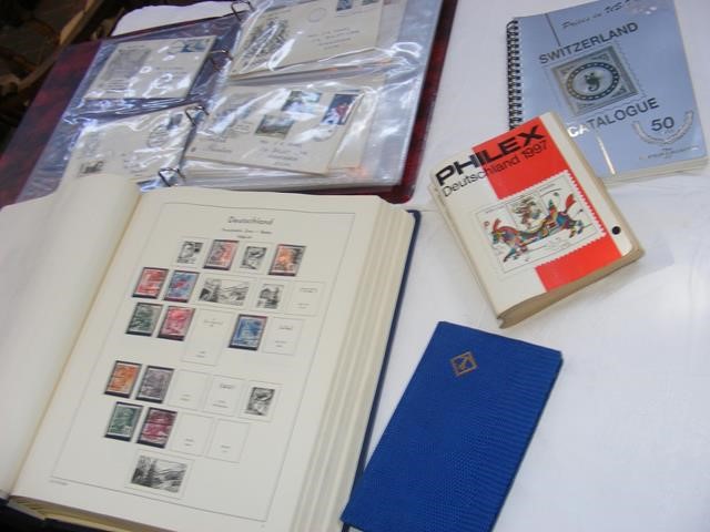 A box of GB and German stamps, including First Day - Image 2 of 2