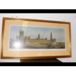 E WALKER - coloured print entitled 'The New Palace