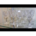 A set of twelve Waterford claret glasses (Lismore)