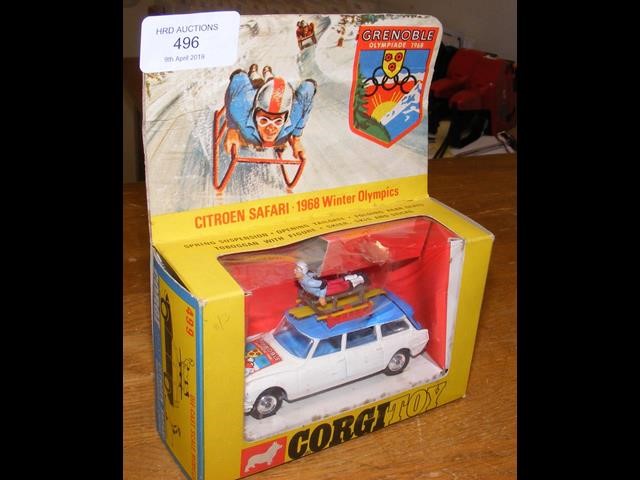 A boxed Corgi Citroen Safari 1968 Winter Olympics No.499