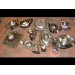 A large amount of silver plated ware