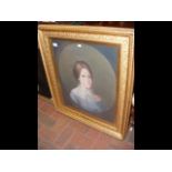 A pastel of young lady - possibly from the Guinnes